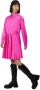 Silvian Heach Kleed met knoppen en geplooide rok Roze Dames - Thumbnail 2