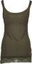 Silvian Heach Groene Kant Tanktop met Logo Green Dames - Thumbnail 2