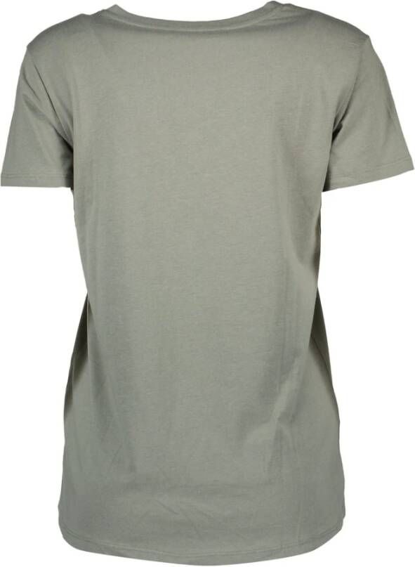 Silvian Heach Groene Katoenen V-Hals T-Shirt Groen Dames