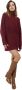 Silvian Heach Stijlvolle Mini Jurk met Golf Patroon Rood Dames - Thumbnail 4