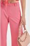 Silvian Heach Roze Wijde Pijp Broek Red Dames - Thumbnail 2
