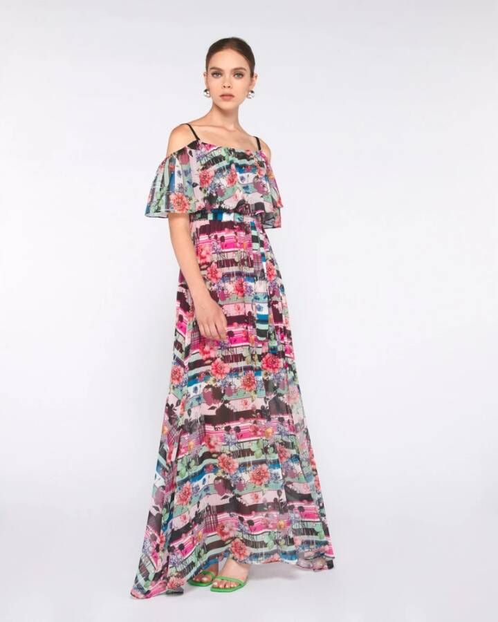 Silvian Heach Off-shoulder maxi-jurk Grace zwart - Foto 3