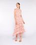 Silvian Heach Prachtige Maxi Dagjurk met Ruches en Asymmetrische Zoom Roze Dames - Thumbnail 10