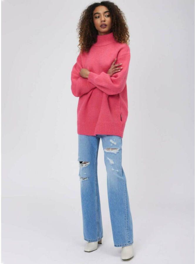 Silvian Heach Oversized turtleneck sweater Roze Dames