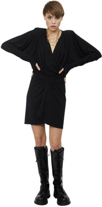 Silvian Heach Short draped dress Zwart Dames