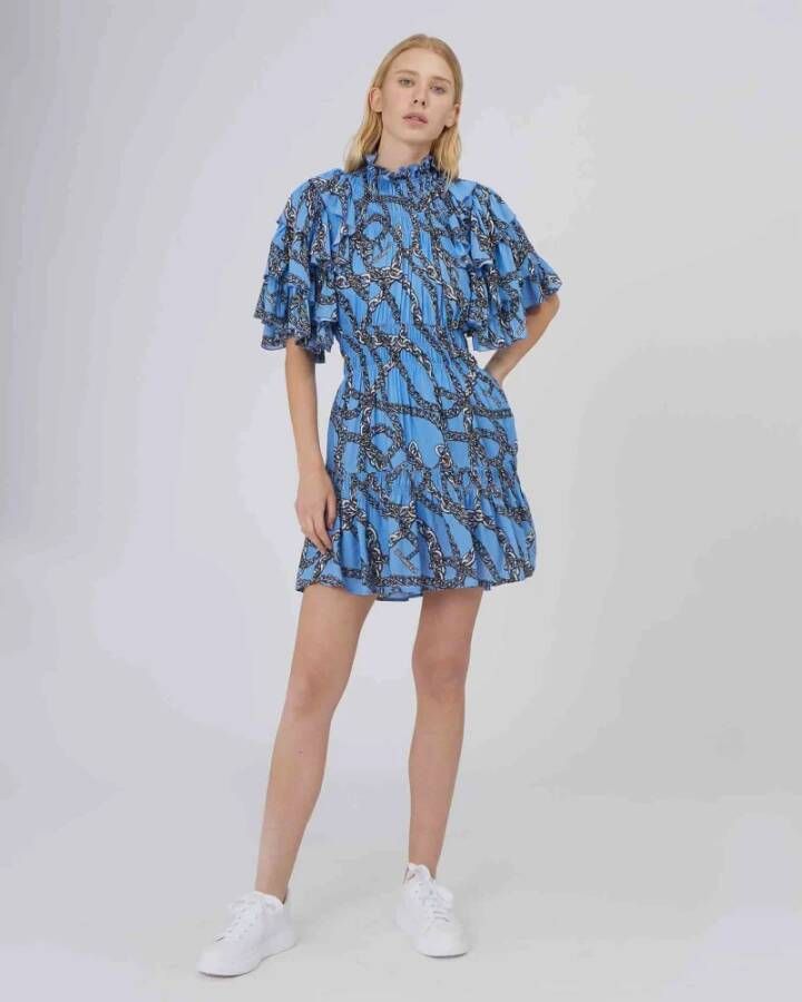Silvian Heach Bedrukte korte jurk Blauw Dames