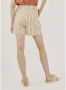 Silvian Heach Korte shorts met plooien en omslagen Beige Dames - Thumbnail 3