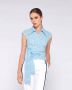 Silvian Heach Broderie wikkeltop Ragiol blauw - Thumbnail 6