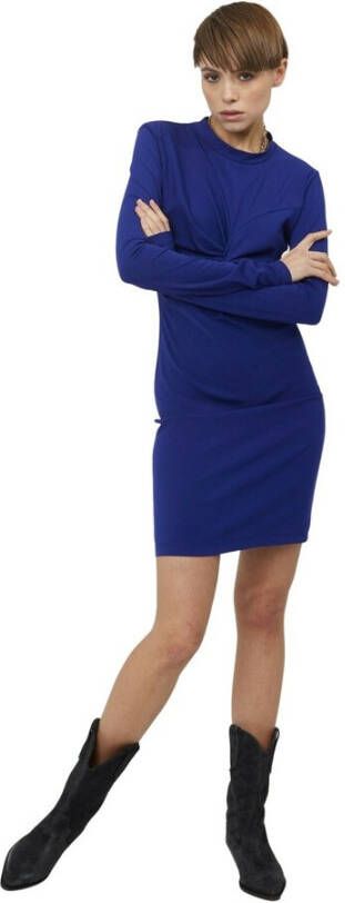 Silvian Heach Slim dress with drapery Blauw Dames