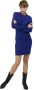 Silvian Heach Slim dress with drapery Blauw Dames - Thumbnail 2