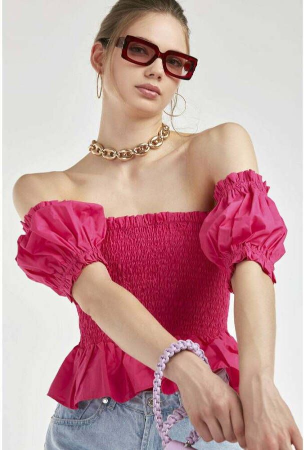 Silvian Heach Top met onbedekte schouders Roze Dames