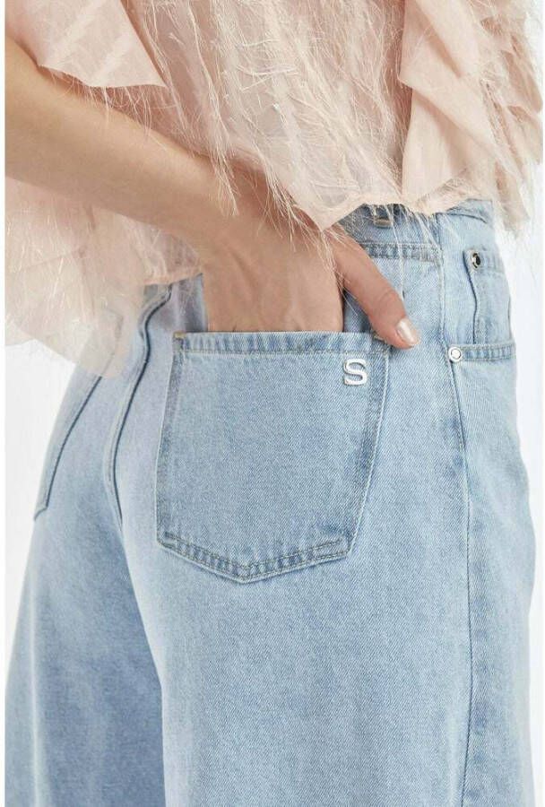 Silvian Heach Wide Leg jeans Blauw Dames