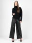 Silvian Heach Wide eco leather trousers Zwart Dames - Thumbnail 4