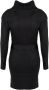 Silvian Heach Gevlochten Gebreide Midi Jurk Black Dames - Thumbnail 4