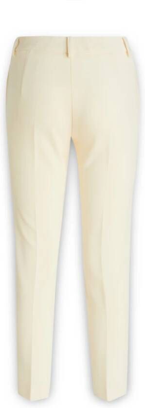 Simona Corsellini Leather Trousers Beige Dames