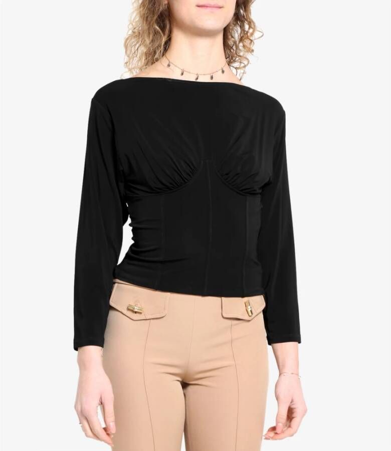 Simona Corsellini Long Sleeve Tops Zwart Dames