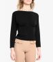 Simona Corsellini Elegante Zwarte Longsleeve Top Black Dames - Thumbnail 2