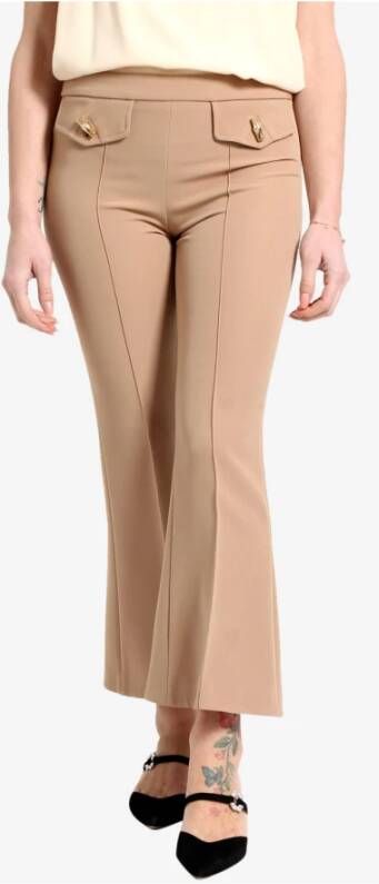 Simona Corsellini Wide Trousers Beige Dames