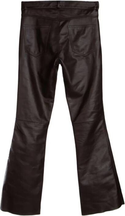 Simonetta Ravizza Leather Trousers Bruin Dames