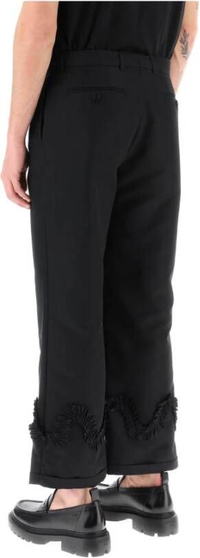 SKY High Farm Gerimpelde Zijde-Blend Faille Broek Black