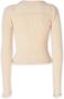 SPORTMAX Ronde hals gekweek Beige Dames - Thumbnail 2