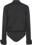 SPORTMAX Zwarte Katoenen Elastan Shirts Black Dames - Thumbnail 1