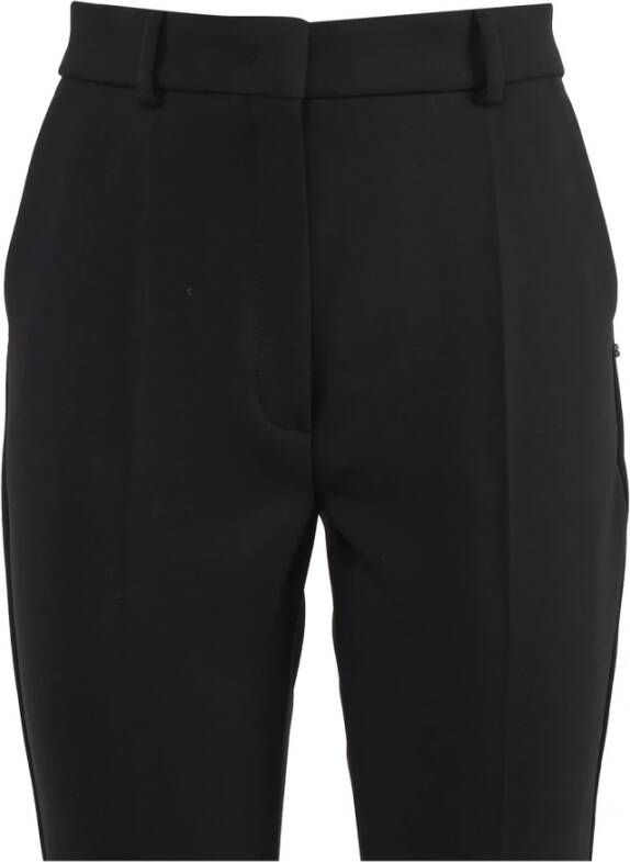 SPORTMAX Zwarte Katoen Elastan Broek Zwart Dames