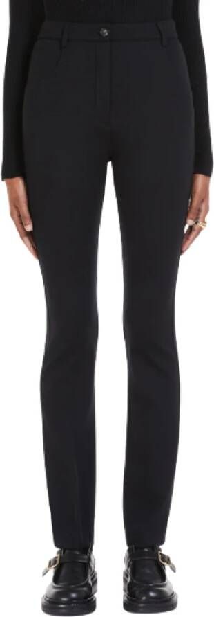 SPORTMAX Zwarte stretch wollen broek Black Dames