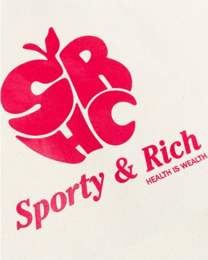 Sporty & Rich Natuurlijke Rode Apple Tote Red Dames