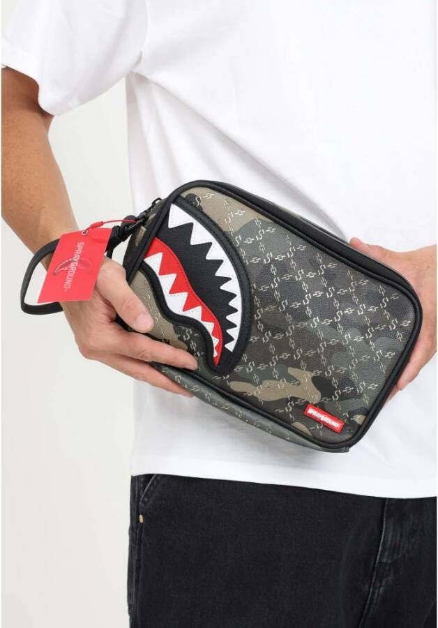Sprayground Groene Tas met Ritsvakken en Waterbestendig Zakje Groen Unisex