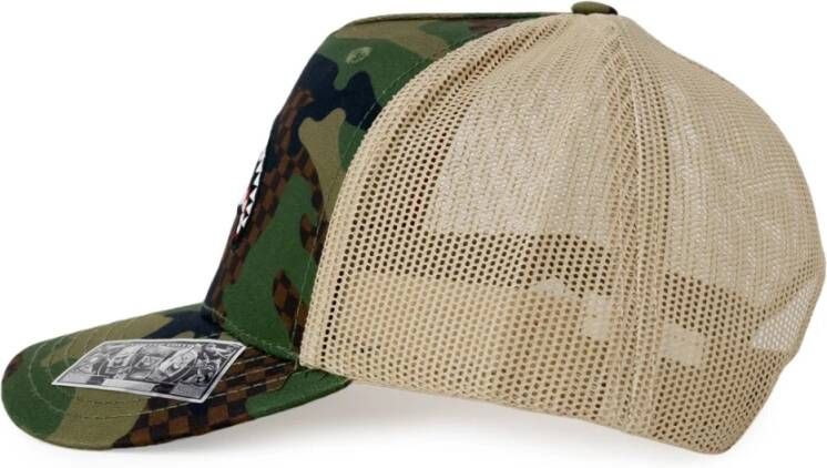 Sprayground Camo Checkered Cap Groen Heren