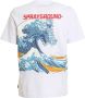 Sprayground Japan Wave Katoenen T-shirt White Heren - Thumbnail 4