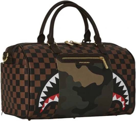 Sprayground Camo Accent Mini Duffle Tas Bruin Unisex