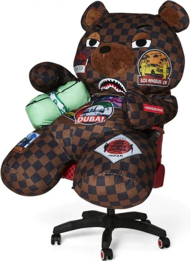Sprayground Grootste Beer Rugzak Stijlvolle Opbergoplossing Zwart Unisex