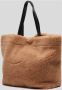Stand Studio Zandkleurige Shoppingtas met Nepbont Brown Dames - Thumbnail 2