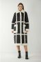 Stand Studio Lange Faux Shearling Jas Zwart Multicolor Dames - Thumbnail 6