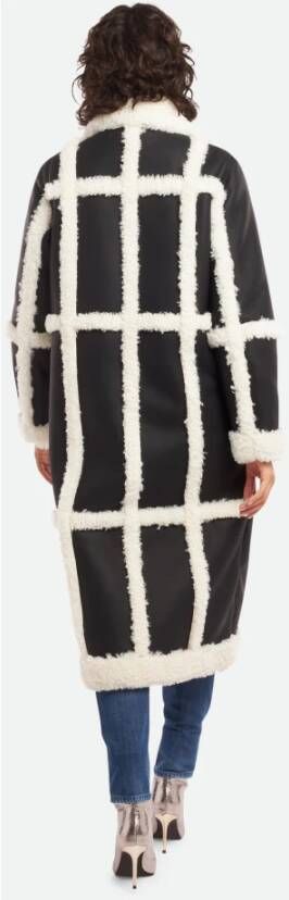 Stand Studio Lange Faux Shearling Jas Black Dames
