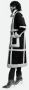 Stand Studio Lange Faux Shearling Jas Zwart Multicolor Dames - Thumbnail 4
