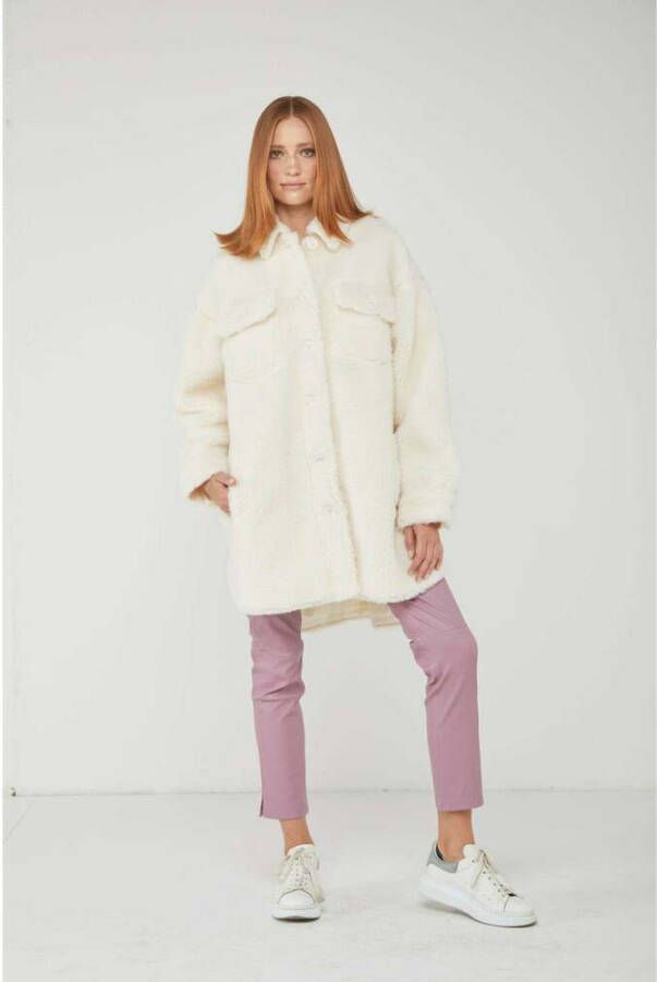 Stand Studio Sabi Eco-Pelliccia jacket Wit Dames