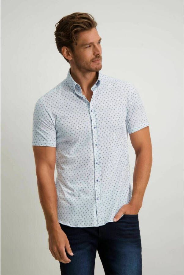 State of Art Overhemd Shortsleeve Blauw Print - Foto 2