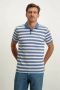 State of Art Blauw Gestreept Poloshirt Blue Heren - Thumbnail 2