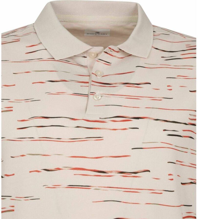 State of Art Polo Print Beige - Foto 2