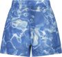 Stella Jean Blauw Bedrukte Hoge Taille Korte Shorts Blue Dames - Thumbnail 2