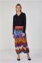 Stella Jean Geplooide midi-rok met abstracte print Multicolor Dames - Thumbnail 2