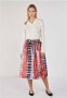 Stella Jean Abstracte Fluweel Rok Wijde Pasvorm Multicolor Dames - Thumbnail 2