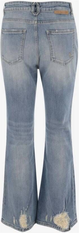Stella Mccartney Flared Jeans Hoge Taille Stretch Denim Blue Dames