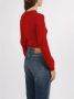 Stella Mccartney Gebreide kleding met ronde hals en geperforeerd V-patroon Red Dames - Thumbnail 3