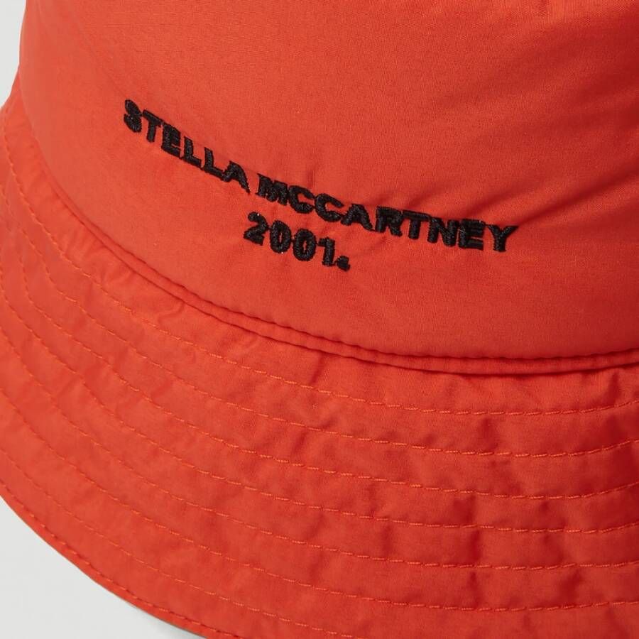 Stella Mccartney Gewatteerde Logo Bucket Hat Orange Dames