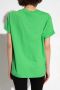 Stella Mccartney Groene biologisch katoenen T-shirt met sterrenborduursel Green Dames - Thumbnail 4