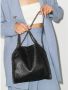 Stella Mccartney Zwarte Fold-over Tote Tas met Kettingdetail Black Dames - Thumbnail 2